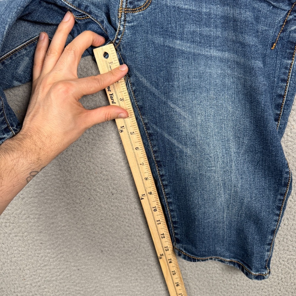 Triple Five Soul Shorts Men 32x13 Blue Medium Wash Jorts Denim Jean 555 Soul Y2K - Picture 13 of 15